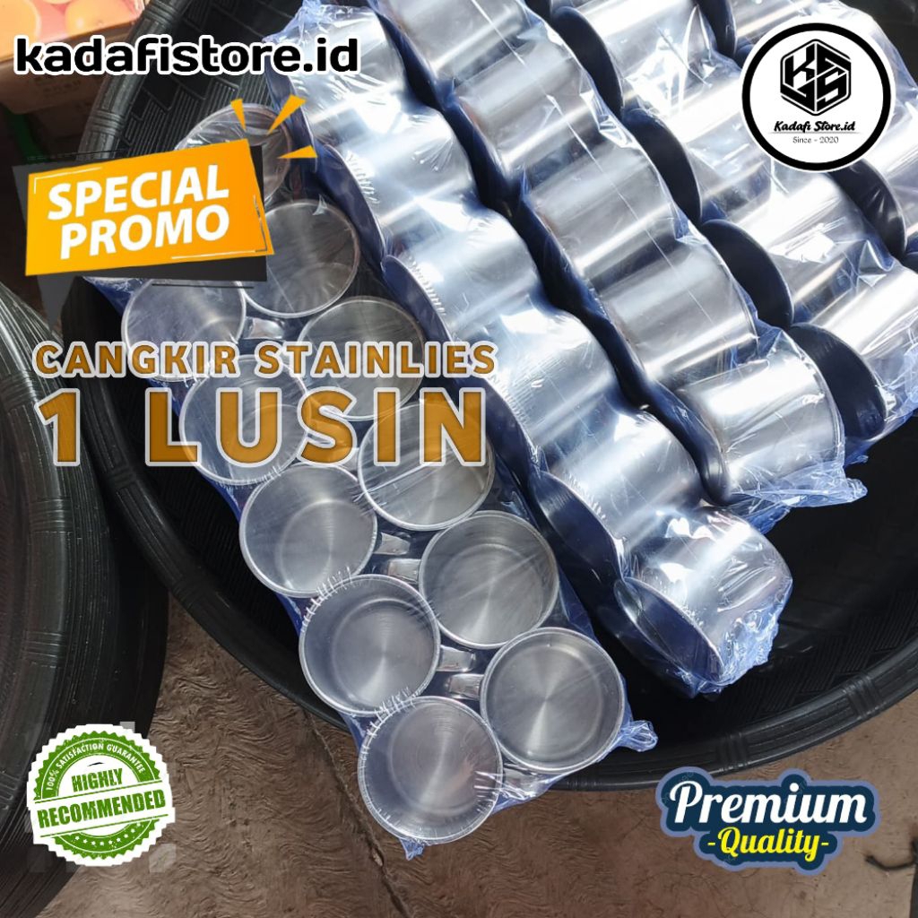 cangkir stainless 6cm 1 lusin ( 12pcs) / cangkir stainless murah/mug stainless/ cangkir stainless te