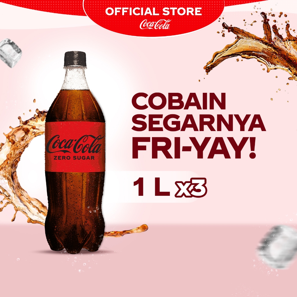 

Coca-Cola Zero Sugar Minuman Soda - Botol 1L x 3pcs