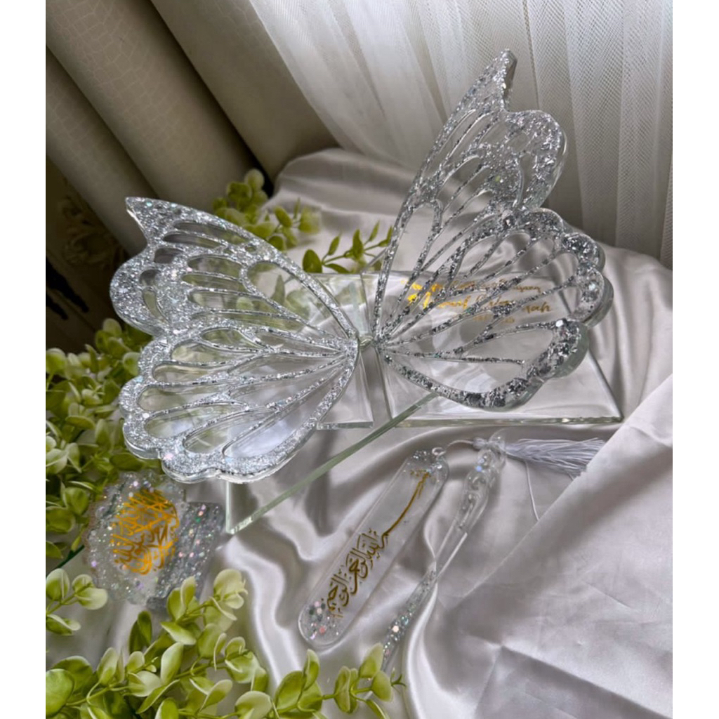 MEJA BACA KUPU-KUPU| Seesaw_art | Quran Holder Resin Custom | Meja qur’an | Penyangga Buku Al Quran 