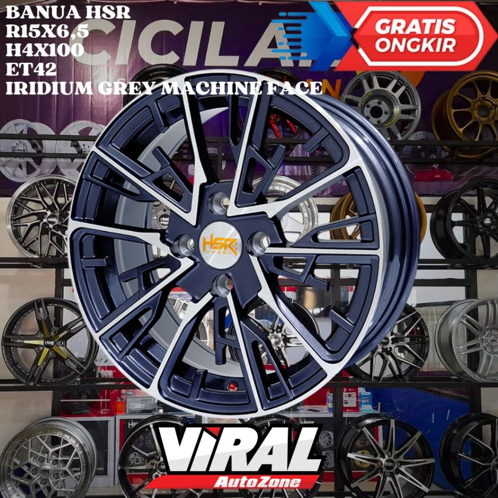 Velg Mobil Ring 15 HSR BANUA R15 UNTUK FREED , MOBILIO , CITY , BRIO , CIVIC VTI