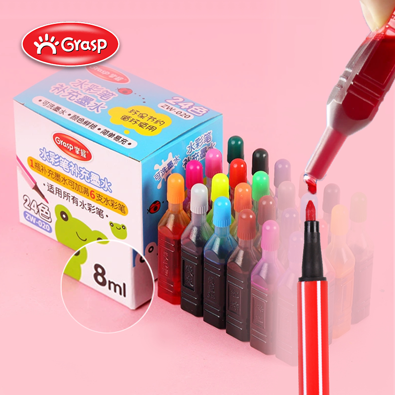 

GRASP Tinta Isi Ulang Felt Pen Watercolor Refill Ink 8ml Refill Spidol Warna Universal IM001