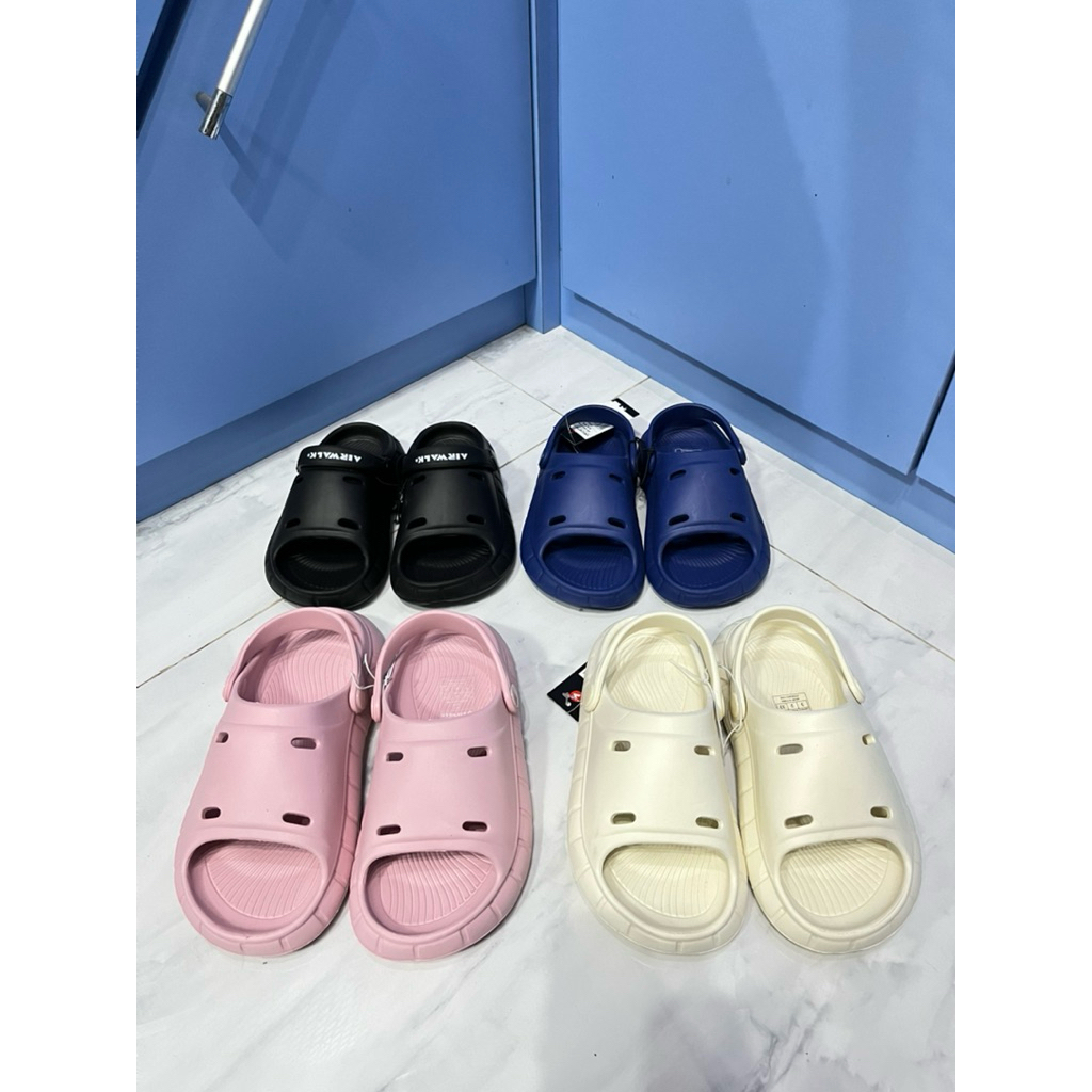Sandal Airwalk kids full karet ukuran 31-35 sale 50% warna pink, cream, biru, hitam