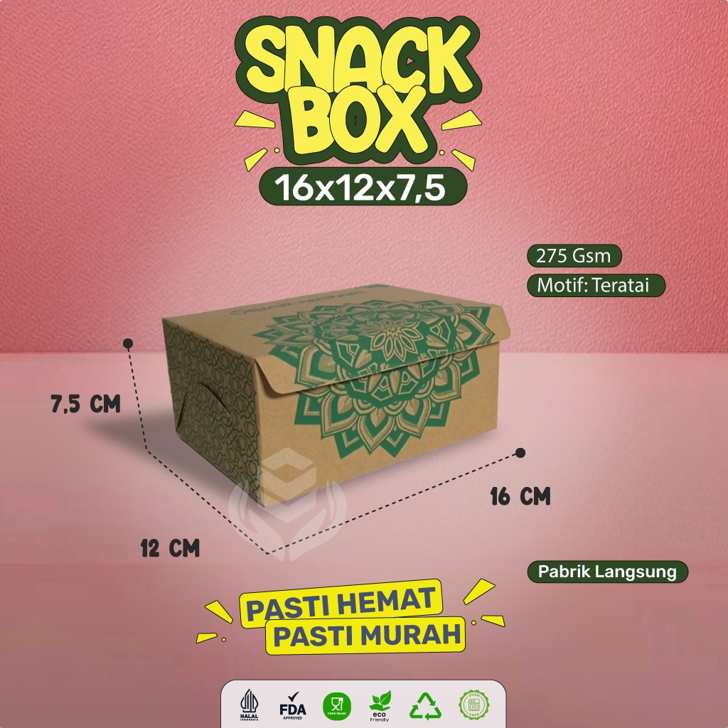 Dus Snack Motif 12 x 16 Box Snack 12x16 (B2K19)