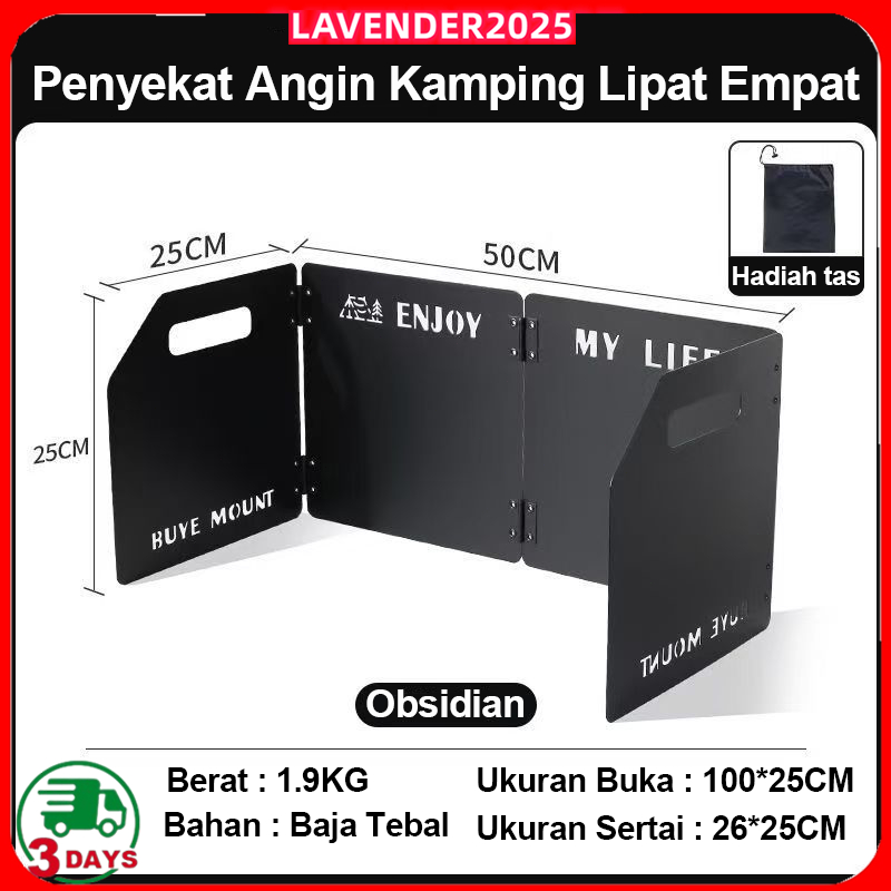 COD Penahan Angin Kompor Portable Camping Stove Windshield Kompor / Penahan Angin Kompor Portable
