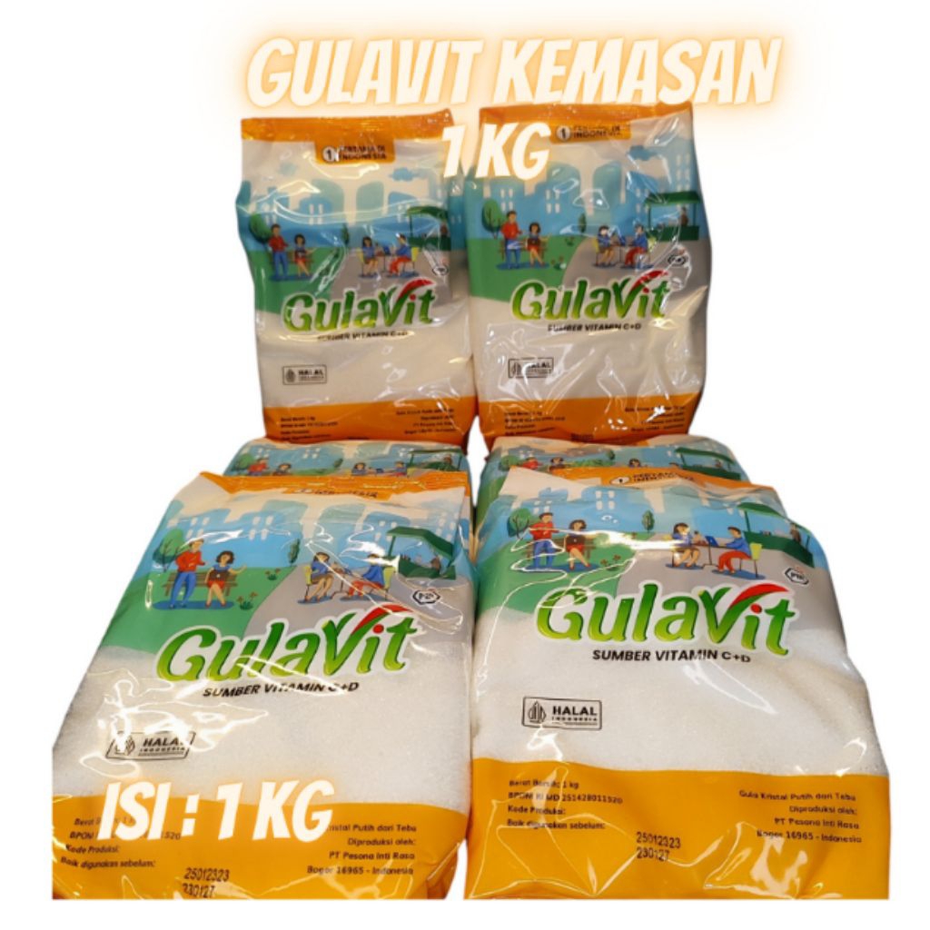 

Gulavit kemasan 1kg gula pasir putih