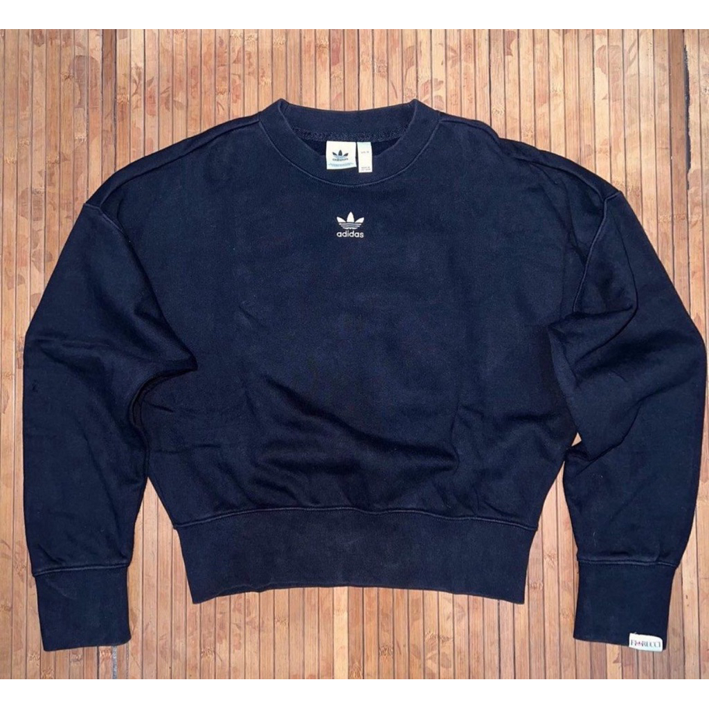 ADIDAS x FIORUCCI WOMENS BLACK CROP TOP SWEATSHIRT JACKET