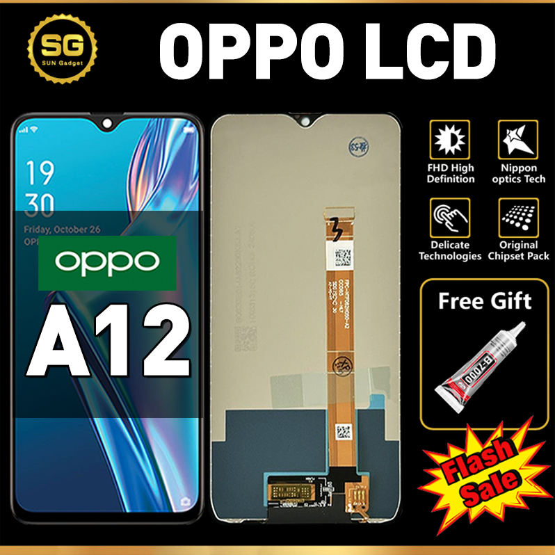 ORI LCD FOR OPPO A12 Original Fullset Asli For LCD hp OPPO A12 Glass Touch Screen Digitizer