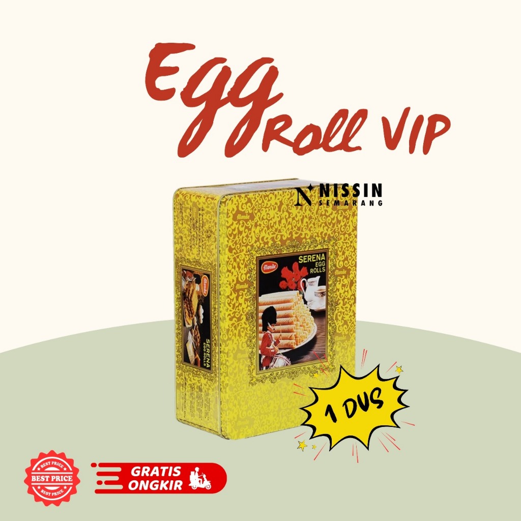 

Monde Egg Roll VIP Shell 650 gr Egg Roll Kaleng VIP 1 KARTON Isi 6 Kaleng