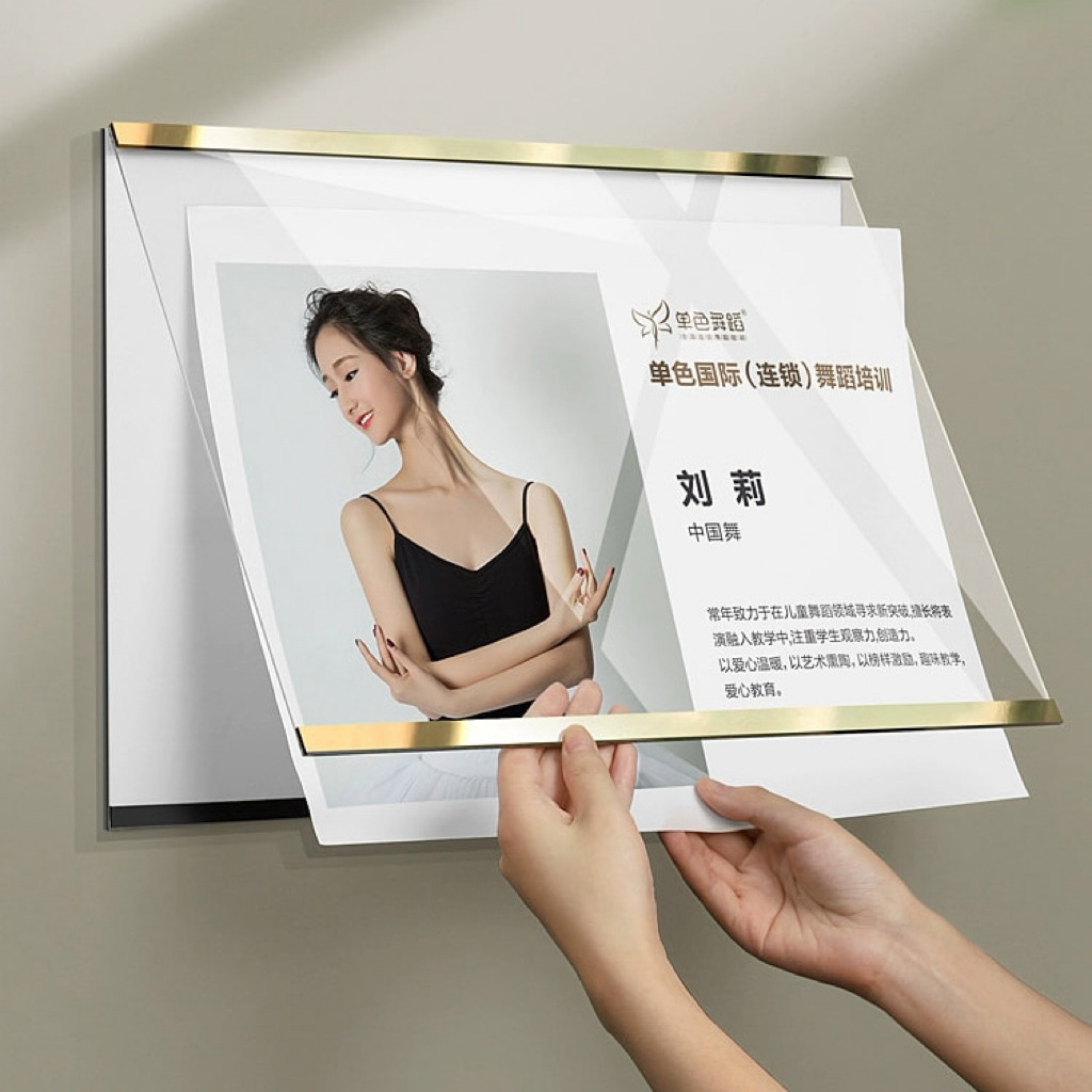 

Tempat poster Magnetik gold papan iklan murni tanpa lampu