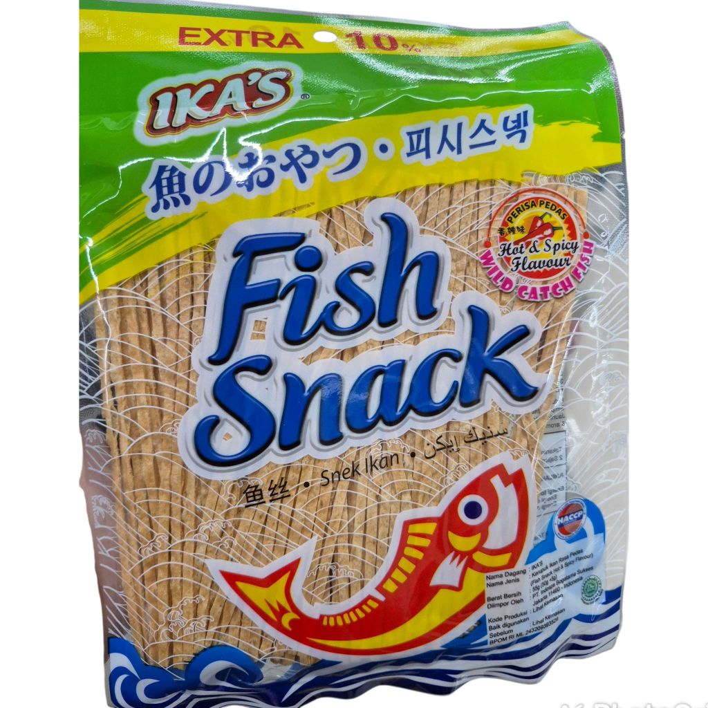 

Ika's Fish Snack Hot & Spicy 50gr - Ika's Snek Ikan Halal