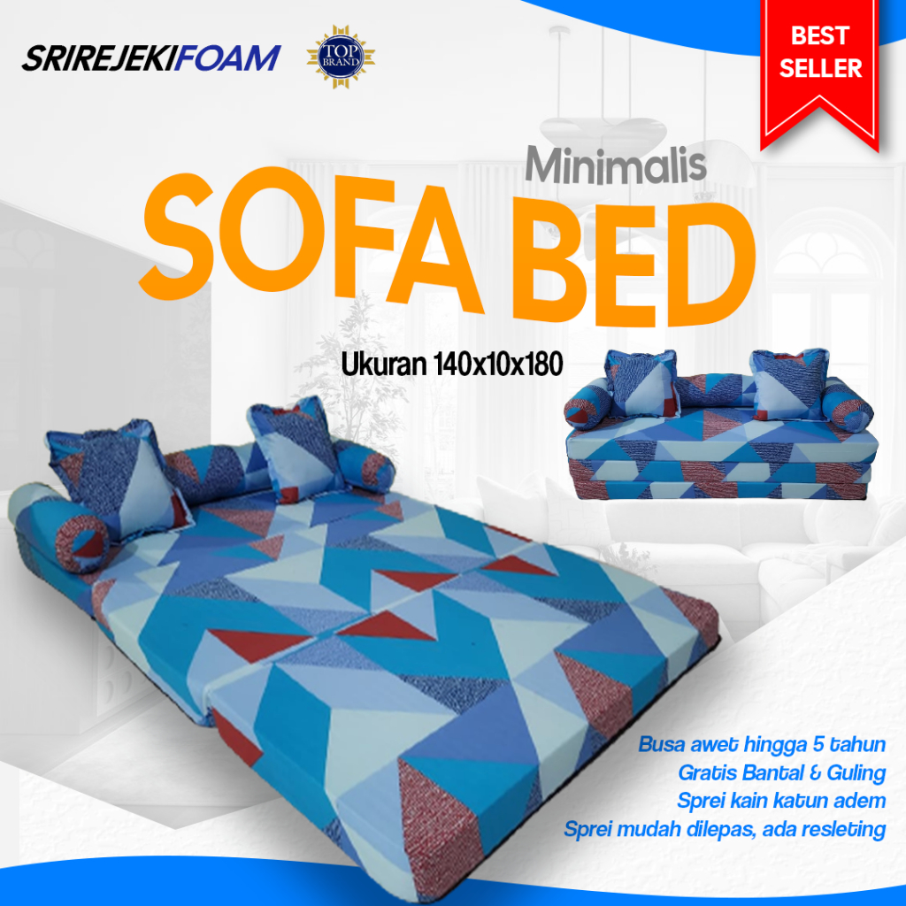 Sofa Bed Lipat Royal Foam – Kasur Busa Asli, Nyaman & Tahan Lama