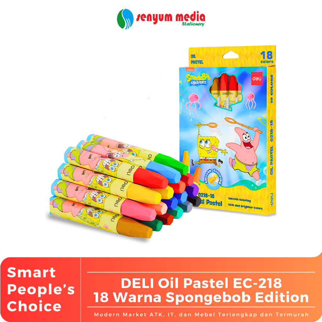 

DELI - Oil Pastel/ Krayon Minyak EC-218 18 Warna Spongebob Edition ( 1 pcs 18 warna ) (S:PCS)