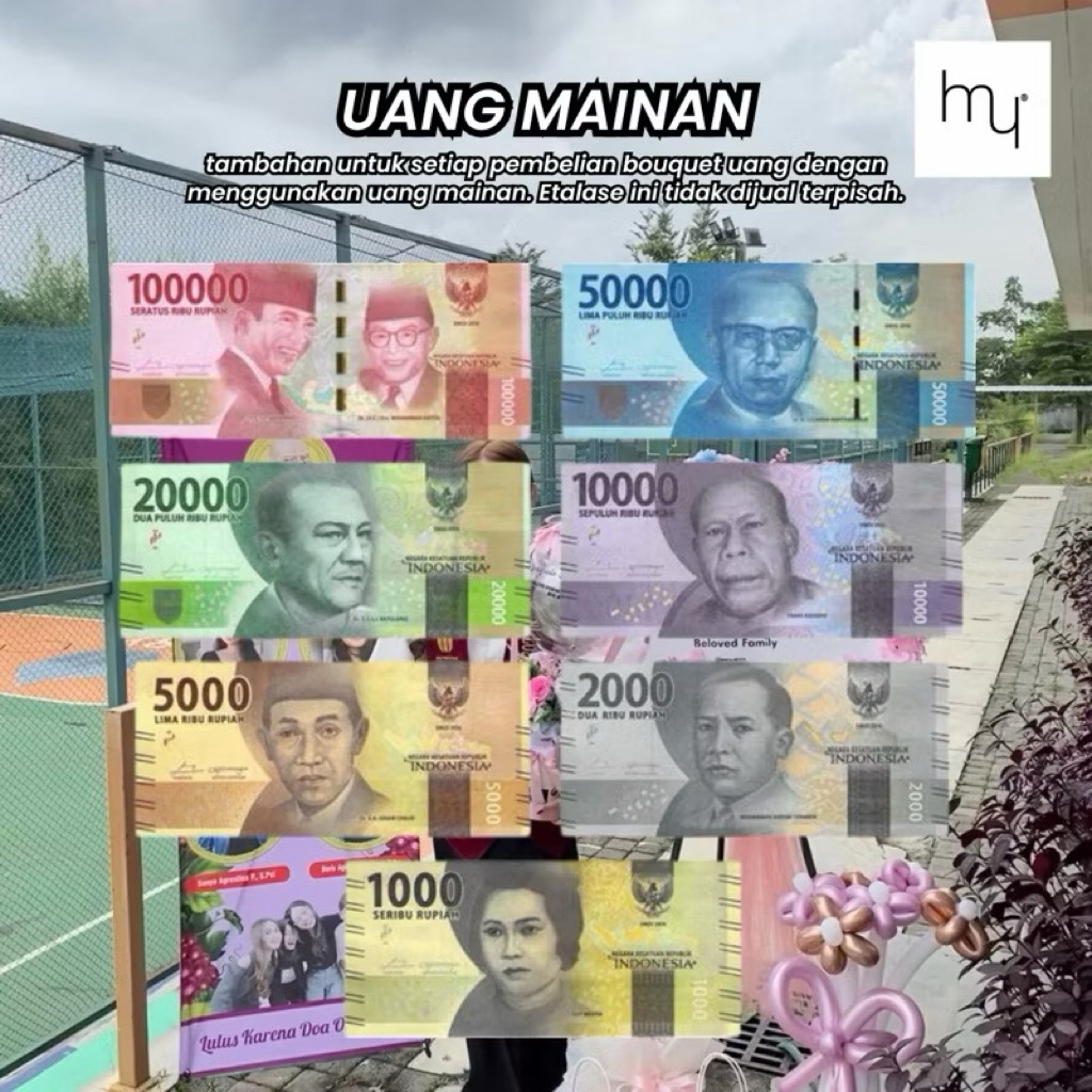 HOOMEY - Additional Uang Mainan | Tambahan Buket Uang | Uang Mainan Mahar