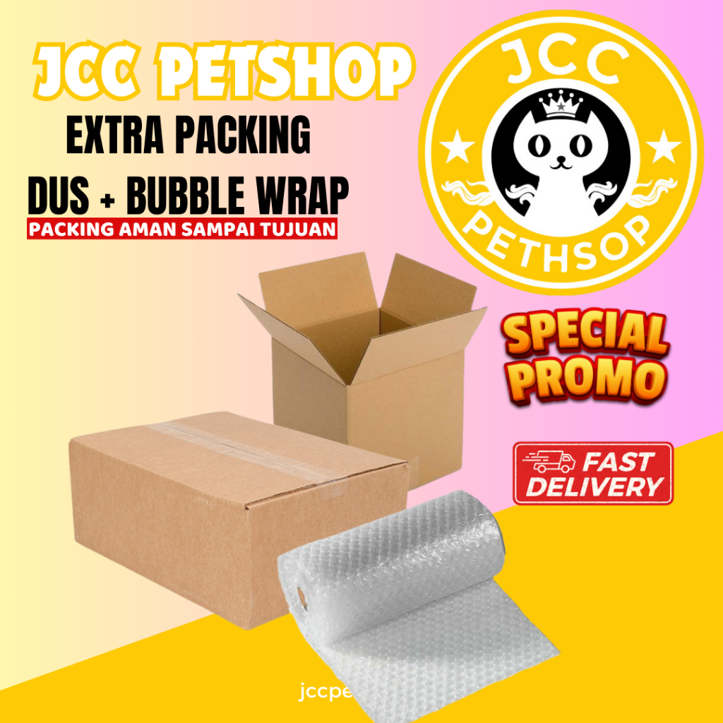 

EXTRA PACKING ( DUS + BUBBLE WRAP ) UNTUK MEMINIMALISIR KERUSAKAN