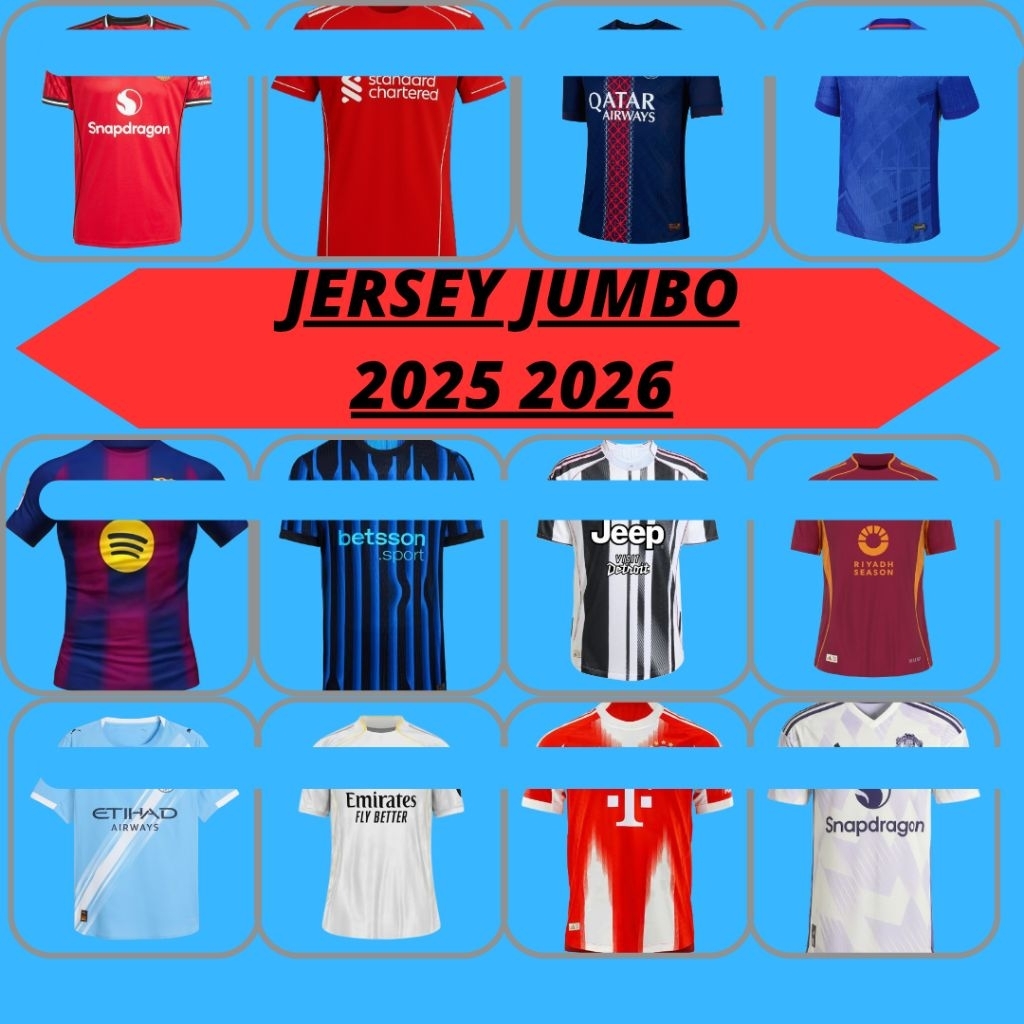 JERSEY BOLA JUMBO 2XL 3XL 4XL BAJU JERSY 2025 2026