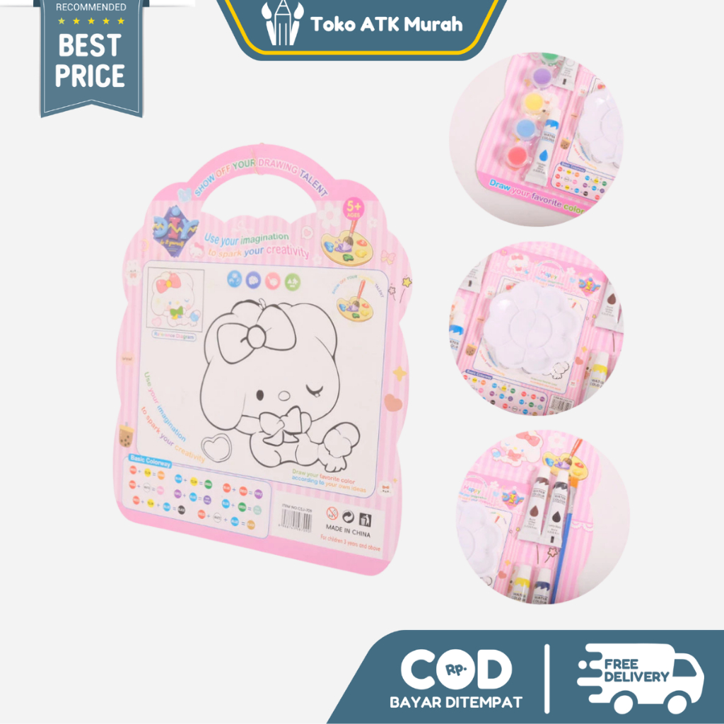 

Set Melukis Mini Anak Karakter Lucu – Cat Air Kuas Lengkap Gambar Siap Warna Cocok untuk Hadiah Kado