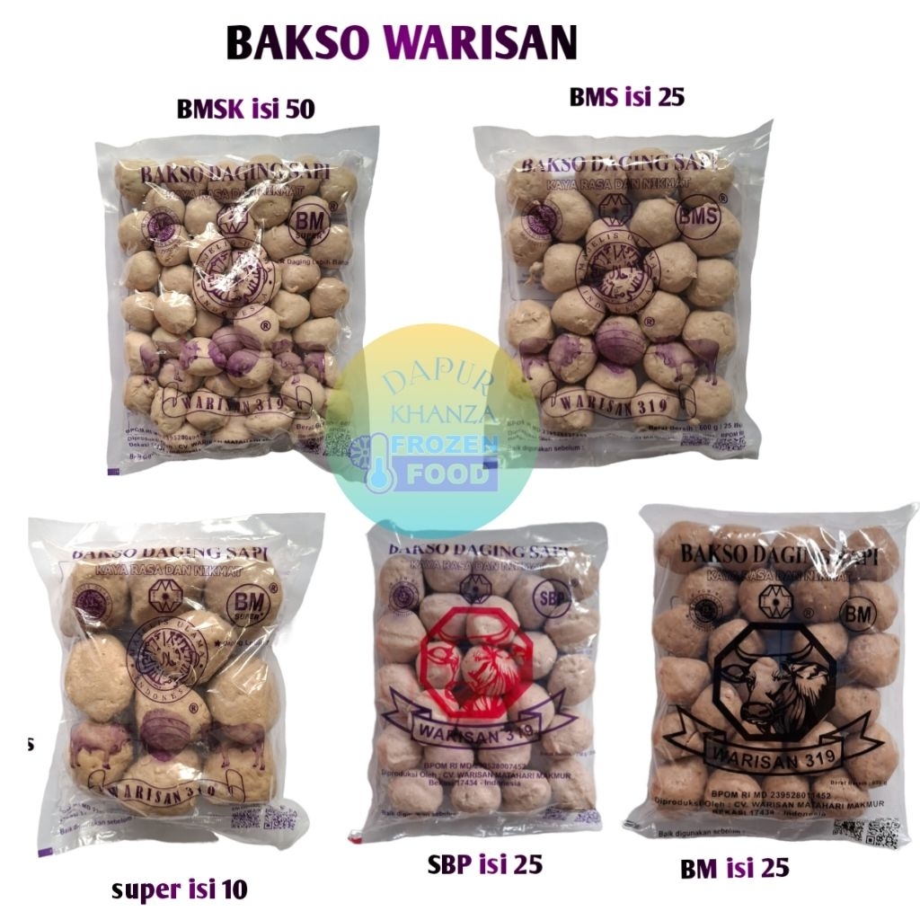 

BAKSO BASO WARISAN BMSk SBP BM isi 10/25/50 pcs