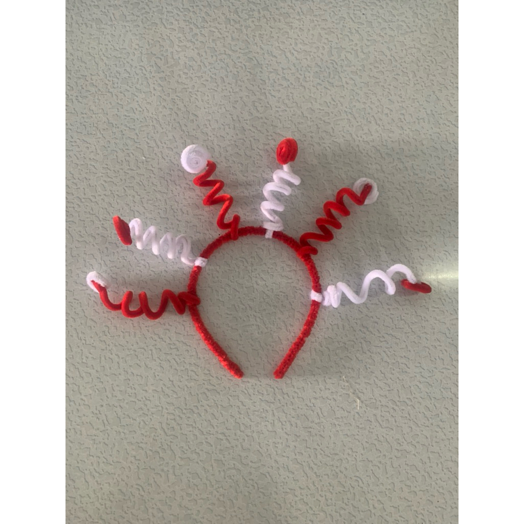 bando merah putih, bando bunga