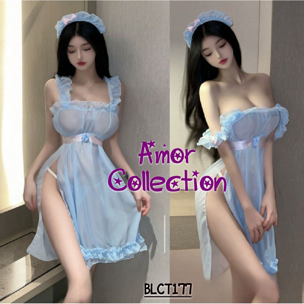 Lingerie seksi kostum maid sifon BLCT177 by Amor Collection