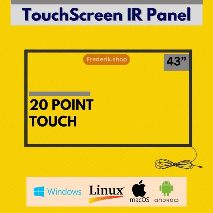 Touchscreen Overlay Panel 43" INCH atau Touch Screen IR Overlay Panel