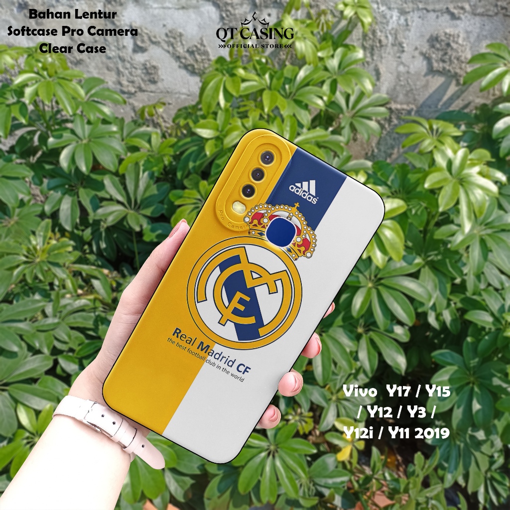 Case For Vivo Y17 / Y15 / Y12 / Y3 / Y12i / Y11 2019 – Casing Motif Madrid Bola- Softcase Pro Camera