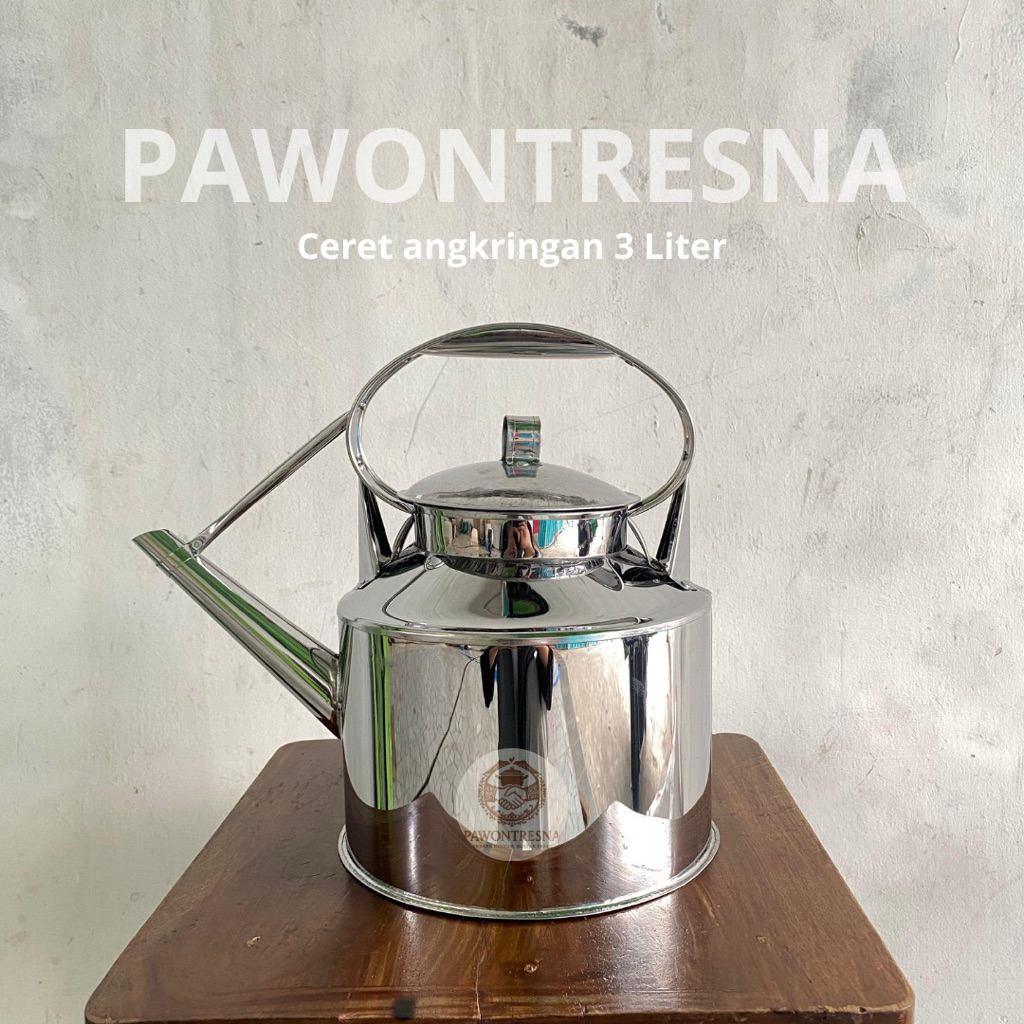 Ceret Angkringan Teko Air Bahan Stainless Steel Tebal Ukuran 3 Liter, 5 Liter, 7 liter | Pawontresna