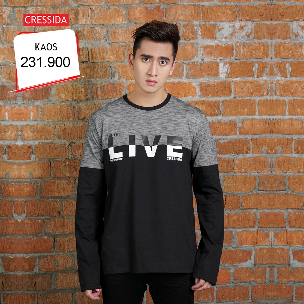 CRESSIDA Kaos Pria Slimfit Baju Cowok Cressida Original Promo