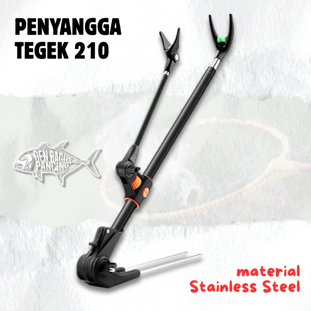 Penyangga Jagrak Joran Tegek Telescopic 210 Cm Stainless Steel Bracket Pancing
