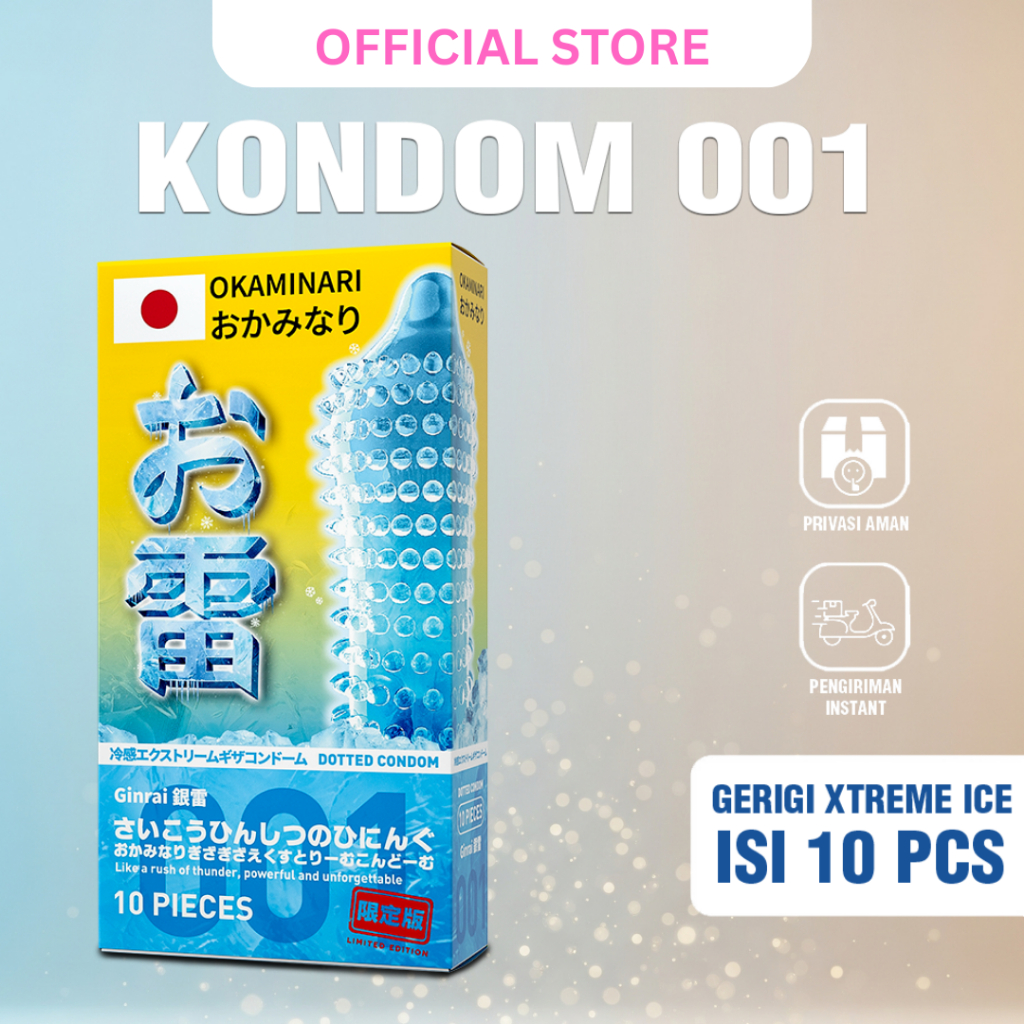 Kondom 001 Okaminari Ginrai Ice Gerigi Xtrme 10pcs