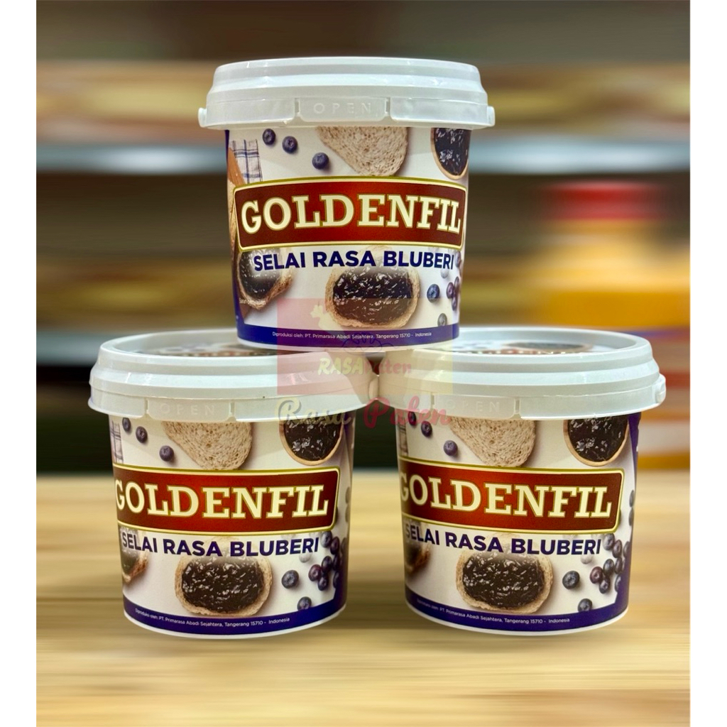 

GOLDENFIL BLUEBERRY JAM 1 kg Premium Halal BPOM RI COD Pail Ember Satuan