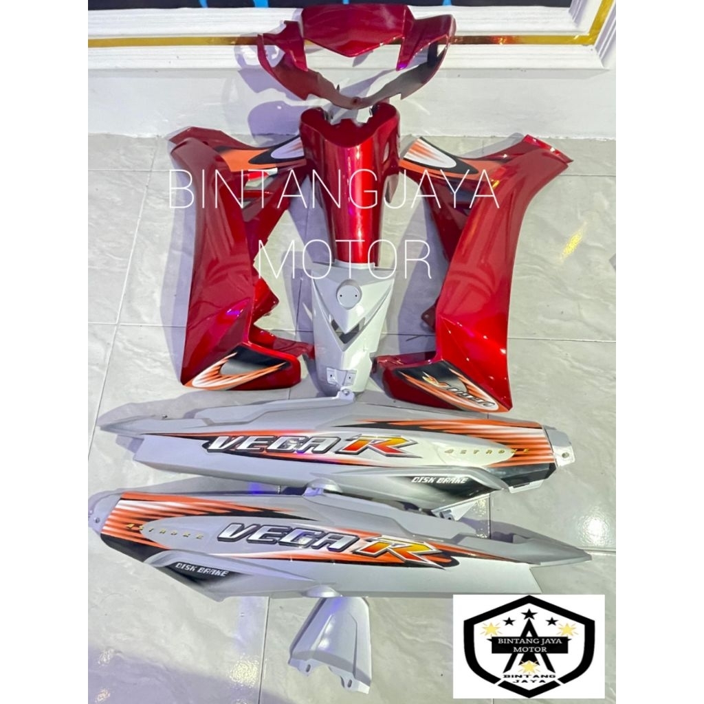 cover body fullset Yamaha Vega r new 2007-2008 silver merah body fullset Vega r new merah marun silv