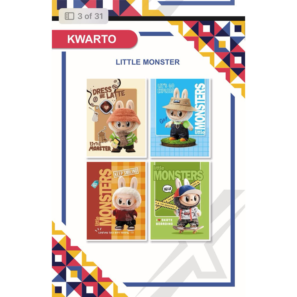 

{10 pcs} Buku Tulis Sekolah Anak X-Book Kwarto/Kecil Labubbuu Kuuromii Isi 38 Lembar