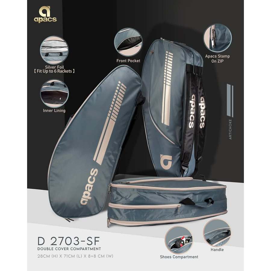 Tas Badminton Apacs Original 2R D-2703 Tas Badminton Ransel