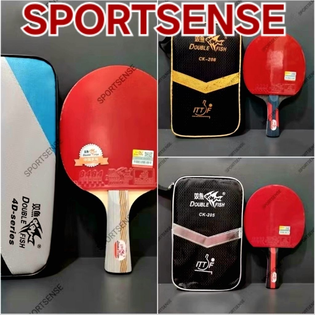 Bat Bet Bad Pingpong Tenis Meja Double Fish 3D 4D CK 205 208 Original Bonus Cover