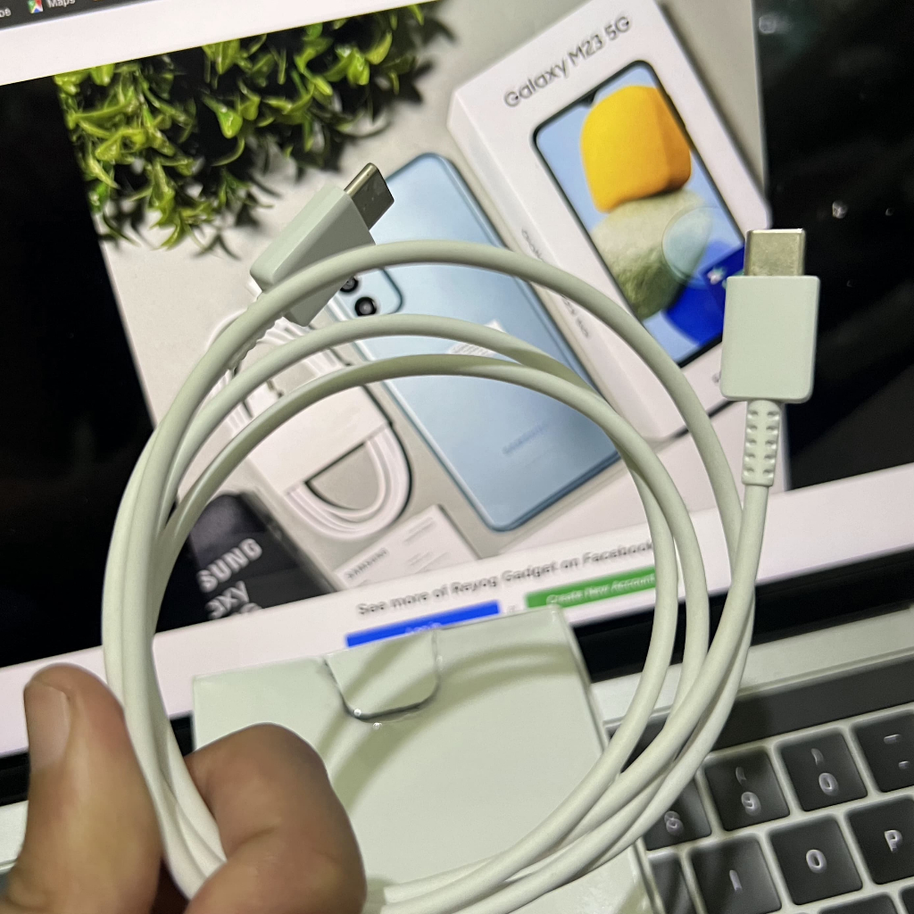 Kabel Data Charger Samsung M23 5G 25 Watt Original Bawaan HP Super Fast Charging Support A55 5G