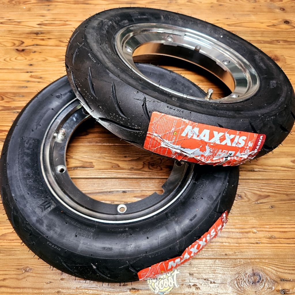 Paket Velg Tubeless Vespa Ban Maxxis 3.50 Ring 10 Velg SIP AFR Tubeless Vespa 1 Pcs
