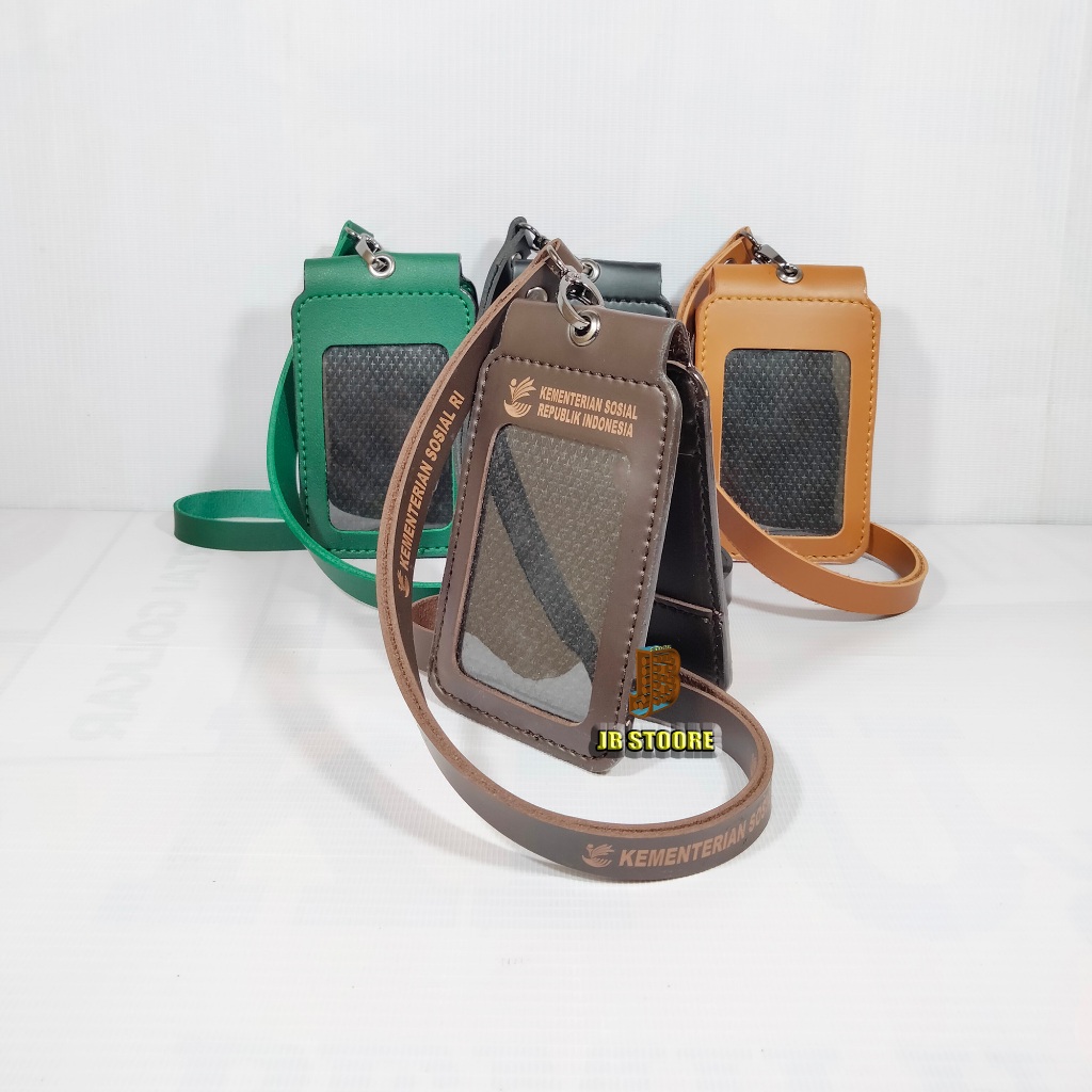 

Tempat Id Card KEMENSOS Lipat Magnet Kulit / Id Card Kemensos Saku Magnet / name tag kemensos lipat