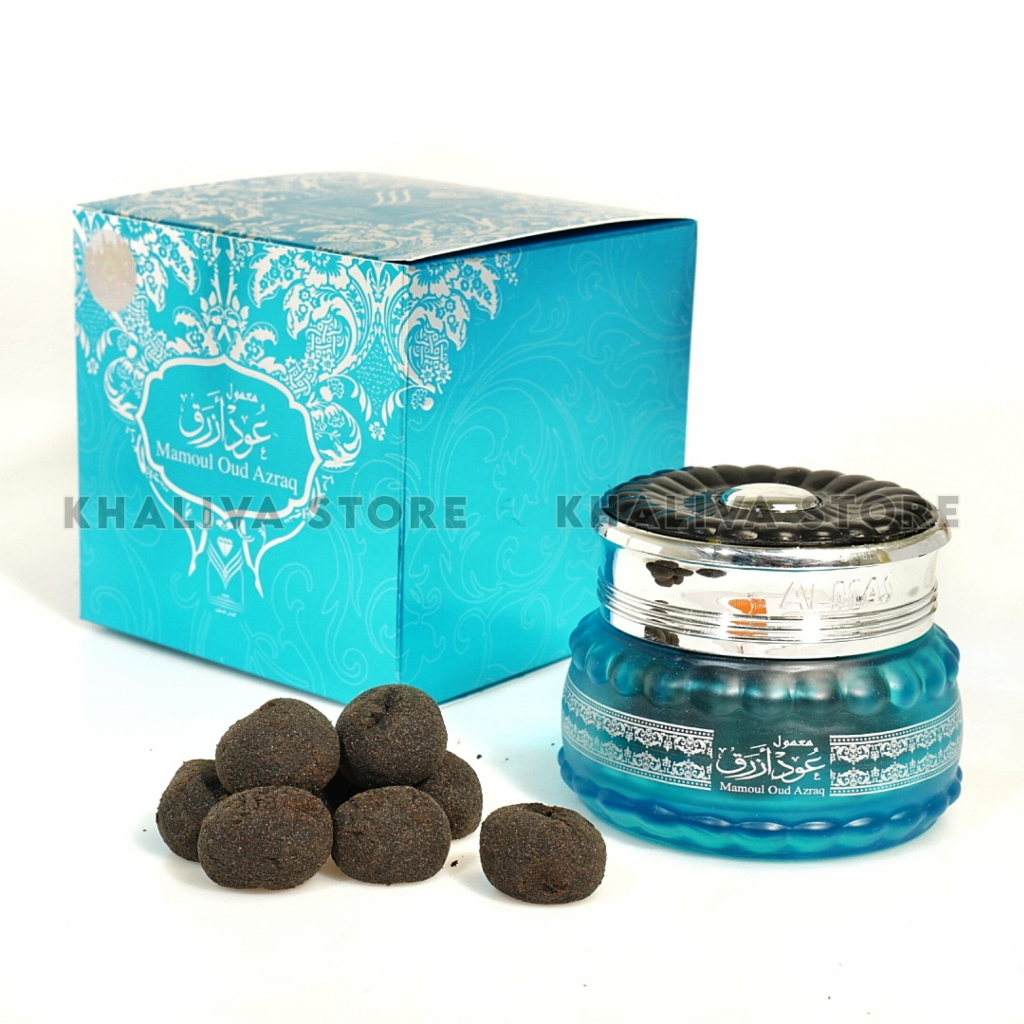 Dupa Bulat Oud Azraq Mamoul Bukhur Arab Saudi Mamol Bakhoor Oud Almas Original Buhur Wangi Menyan