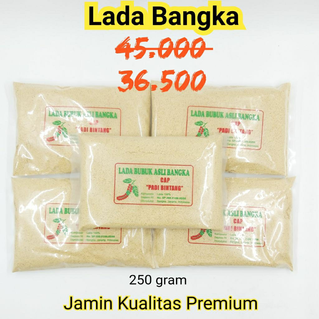 Lada Bubuk Asli Bangka 250gr. Lada putih/Merica Bangka