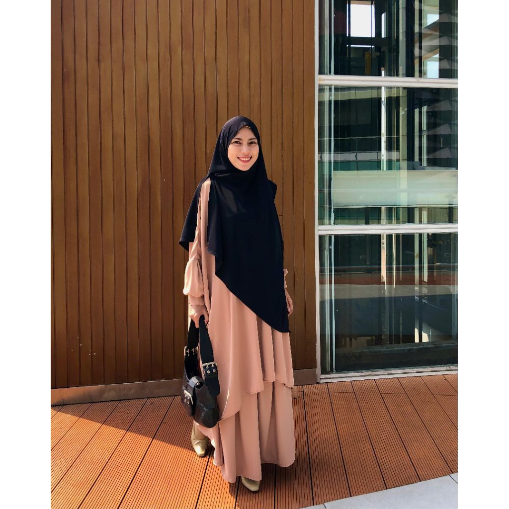 One Set Kaftan Tunik Syari ( Tunik+Rok) Anti UV