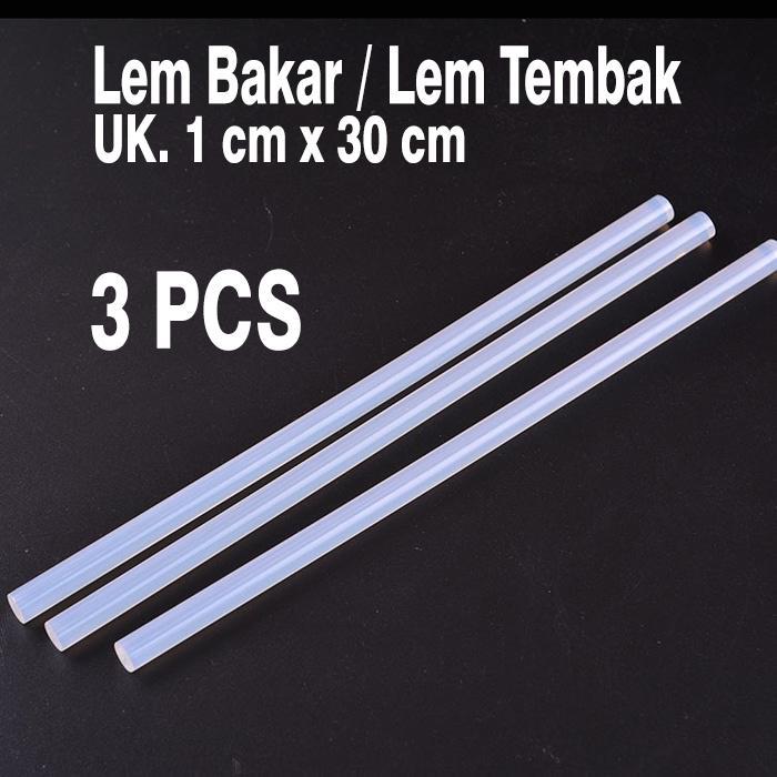 

3 Pcs - Refil Lem Bakar Besar 30 cm - Isi Lem Tembak - Isi Lem Bakar 1 cm x 30 cm