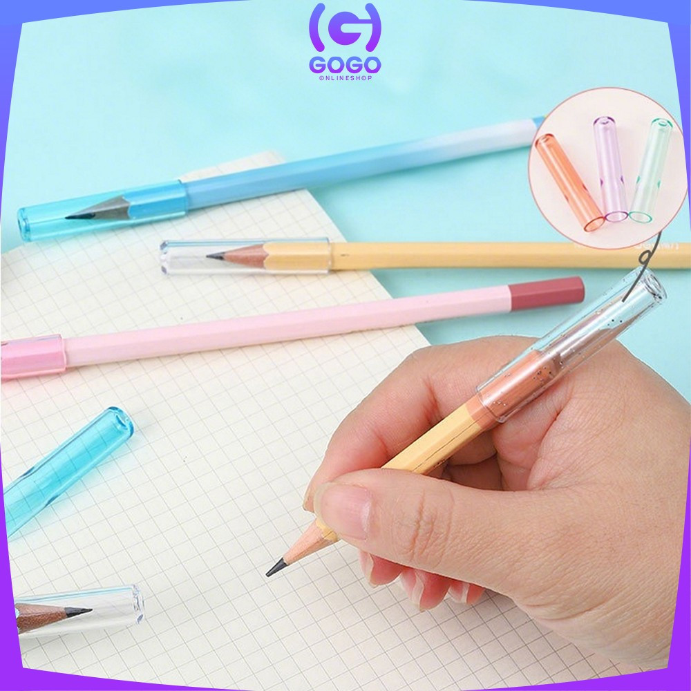 

GOGO-A124 Tutup Pelindung Pensil Isi 6CPS Warna Warni / Penutup Ujung Pensil Transparan Anti Patah / Tutup Pensil Anak Sekolah