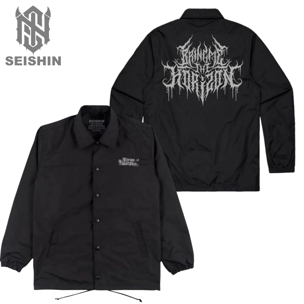 Seishin Jacket Coach Musik Bmth metal black jacket Unisex