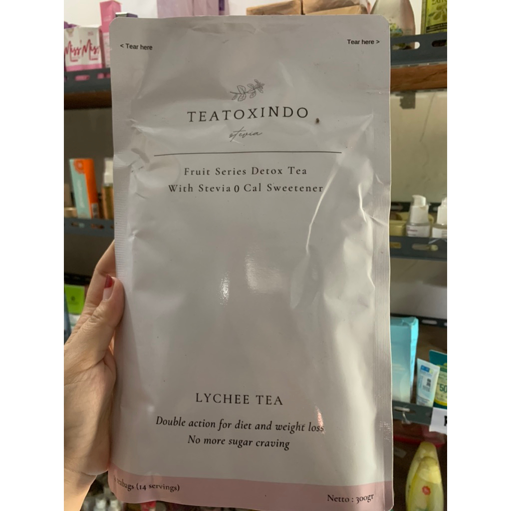 

Teh Diet (exp06.27) Teatoxindo Teh Detox Teh Diet with Stevia Rasa Lychee Tea 14 Kantong