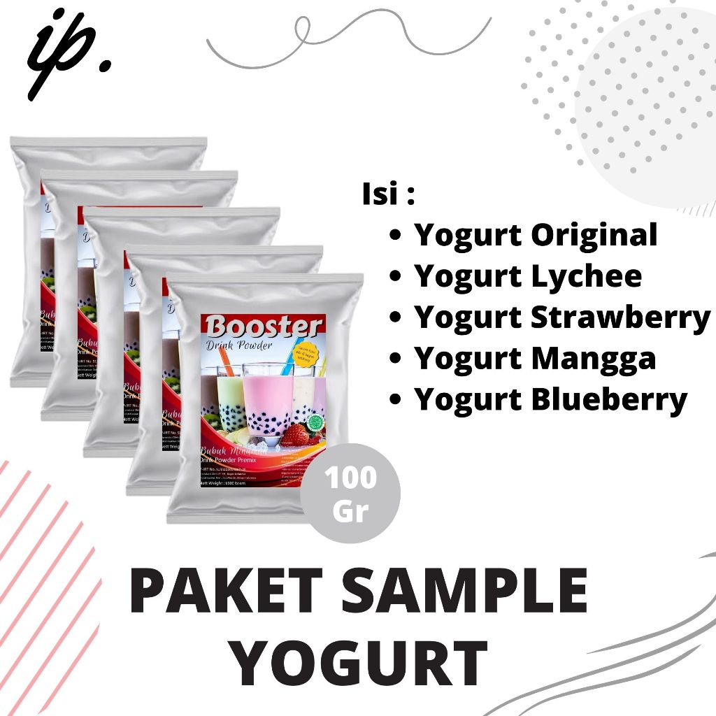 

IP Bogor - PAKET SAMPLE Best 5 Varian YOGURT Harga adalah 1 Paket berisi 5 Variant Rasa
