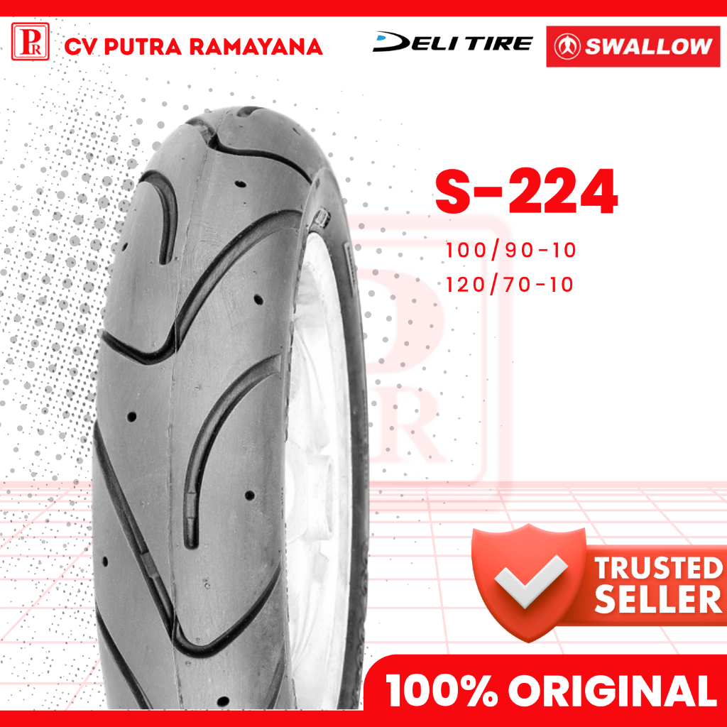 BAN SWALLOW S-224 90/90-10 100/90-10 120/70-10 TUBELESS ORIGINAL