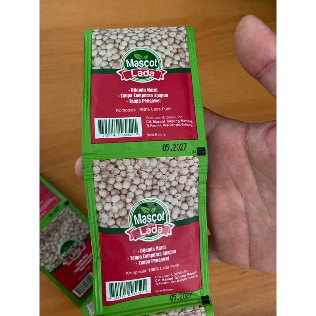 

Lada Mascot Belitung Premium 100% lada asli