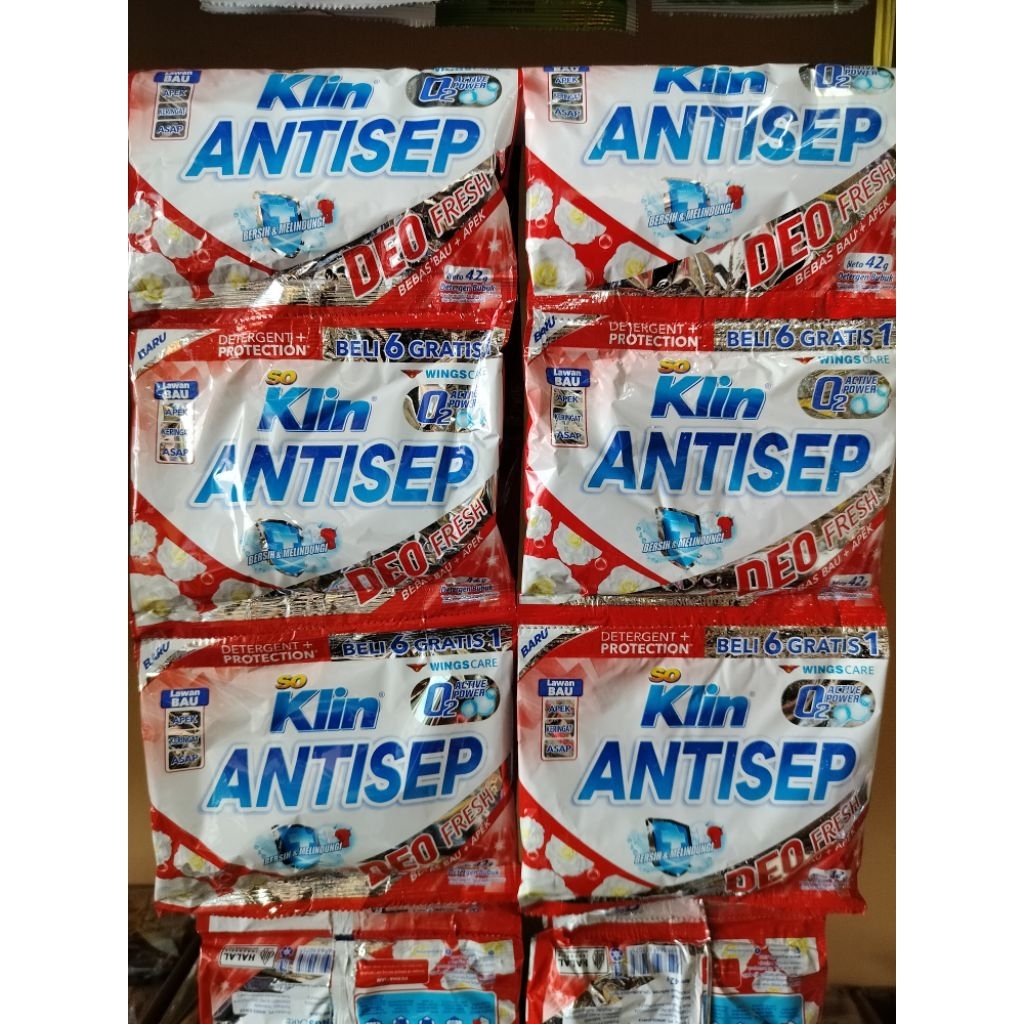So Klin Antisep Detergen Bubuk 1renceng isi 6pcs