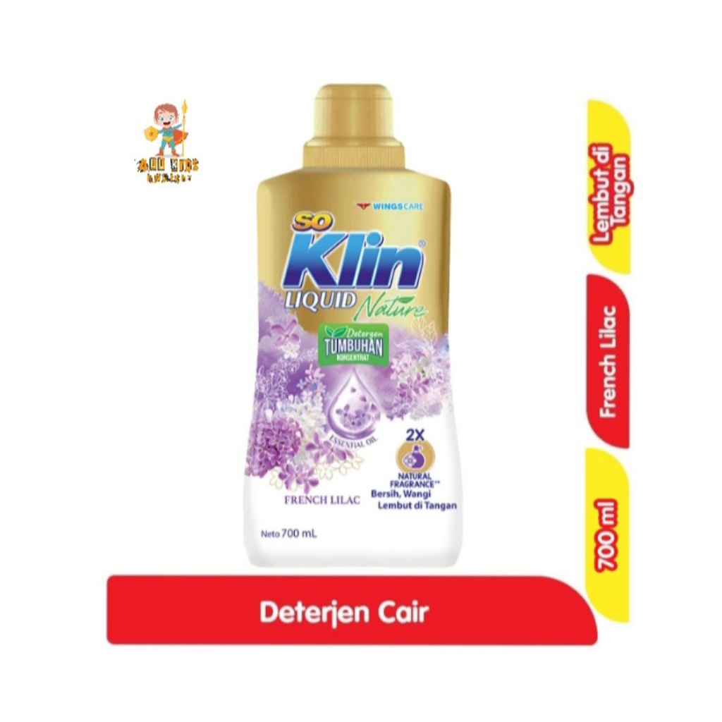 Soklin Detergen Cair Botol 700ml | Detergen Tumbuhan