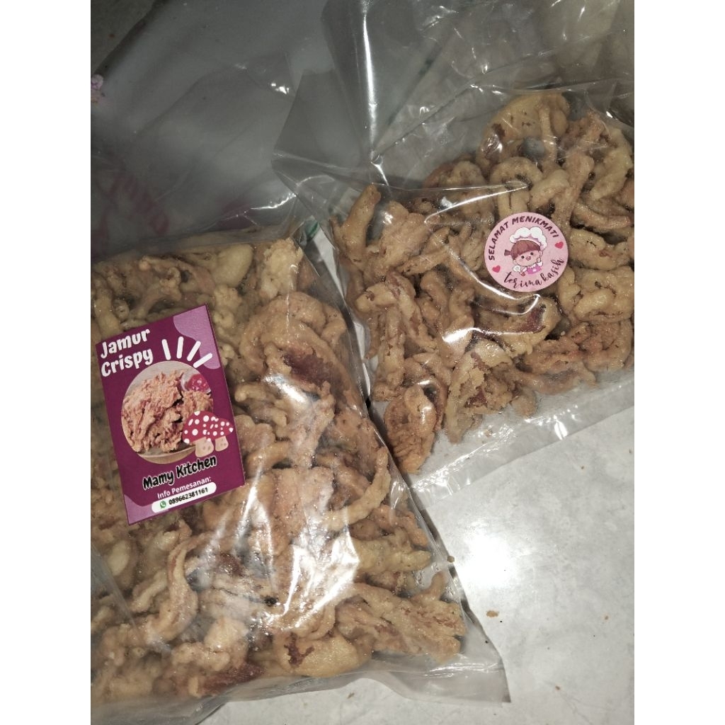 

Jamur crispy renyah gurih/ cemilan / makanan ringan/keripik 100gram